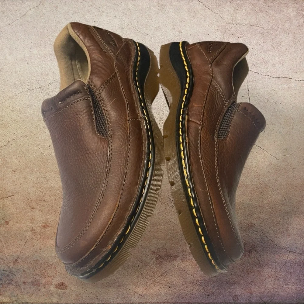 Dr. Martens Men's Orson Brown Leather Slip-On Loafers Size 8 - 11198 - AW004